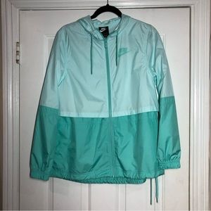 Nike Teal Blue Green Windbreaker Jacket